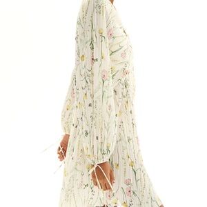 H&M Plissé NEW Floral Long Sleeve Dress